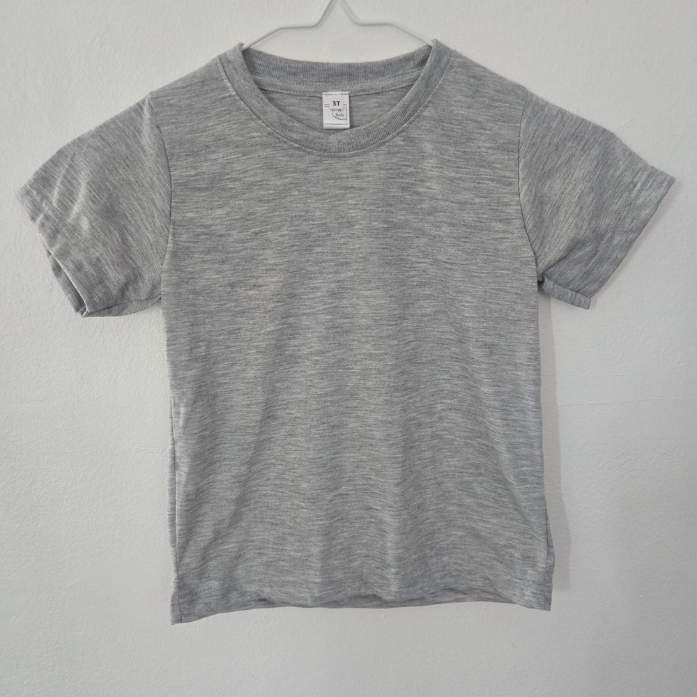 Toddler unisex sublimation blank t-shirt size 3t‎